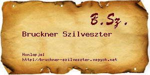 Bruckner Szilveszter névjegykártya