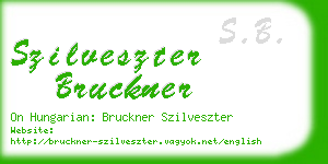 szilveszter bruckner business card